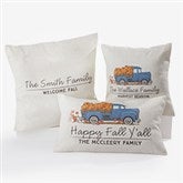 Classic Fall Vintage Truck Personalized Outdoor Throw Pillows - 27504