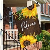 Summertime Sunflowers Personalized House Flag - 27661