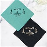 Wedding Laurel Personalized Wedding Cocktail Napkins - 27977D