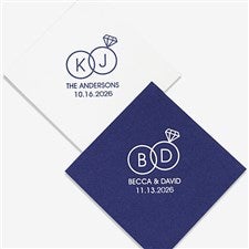 Wedding Rings Personalized Elegance Napkins - 27985D