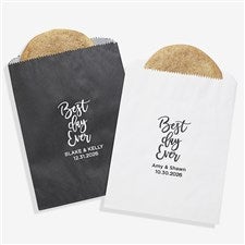 Best Day Ever Personalized Wedding Favor Bags - 27994D