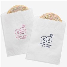Wedding Rings Personalized Party Favor Bags - 27997D