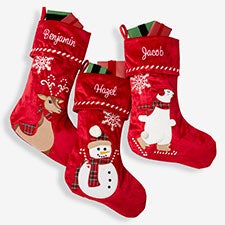 Candy Cane Character Personalized Christmas Stockings - 28066