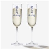 The Big Day Personalized Wedding Champagne Flutes - 28086