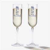 The Big Day Personalized Wedding Champagne Flutes - 28086