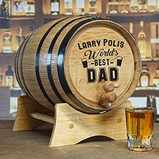 World's Best Dad Personalized 2 Liter Whiskey Barrel - 28172D