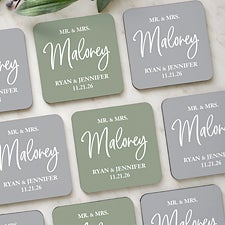 Classic Elegance Personalized Wedding Coaster Favors - 28700