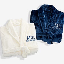 Mr. or Mrs. Embroidered Luxury Fleece Robes - 28709