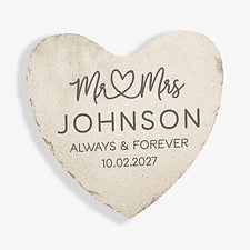 Infinite Love Personalized Wedding Heart Garden Stone - 28719
