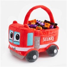 Fire Truck Personalized Plush Halloween Treat Bag - 29011