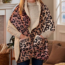 Leopard Print Personalized Cuddle Wrap - 29528