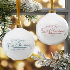 Baby's First Christmas Personalized Ball Ornament - 29922