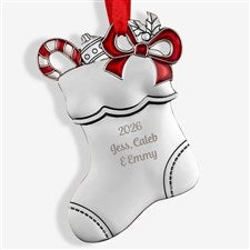 Personalized Metal Christmas Stocking Ornaments - 29986