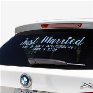 Just Married Personalized Window Decal