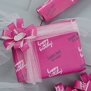 Step & Repeat Personalized Birthday Wrapping Paper Roll