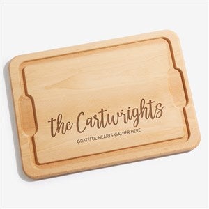 Seasonally Script Personalized Maple Cutting Board - 12x17 - 31952