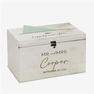 Natural Love Engraved Wooden Wedding Keepsake Card Box