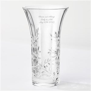 Vera Wang Wedding Engraved Crystal Leaf Vase - 41603