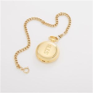 Engraved Birthday Gold Skeleton Pocket Watch and Box