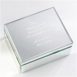 Personalized Write Your Own Mirrored Jewelry Box For Her - Large