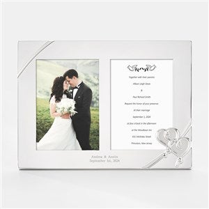 Engraved Lenox "True Love" Wedding Double Picture Frame - 43897