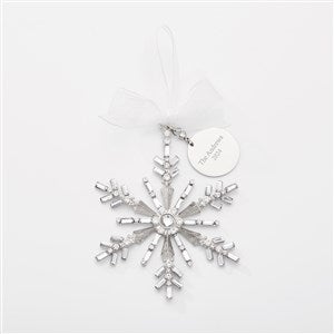 Engraved Jeweled Snowflake Ornament  - 45400