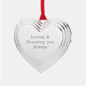 Engraved Memorial Heart Locket Ornament