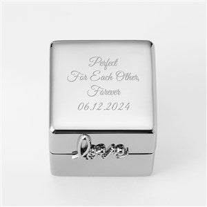 Engraved Love Silver Ring Box  - 45943