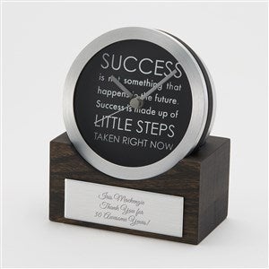 Success Message Engraved Corporate Desk Clock - 46229