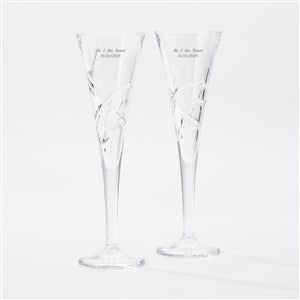 Engraved Lenox Adorn Flute Set “Nicole and Alec December 7, 2024” in Classic Script