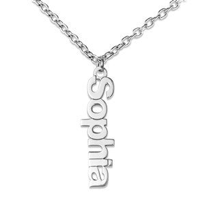 Personalized Vertical Name Charm Necklace