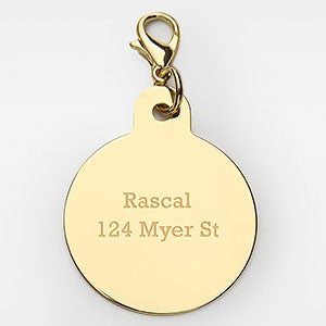 Engraved Round Gold 1" Charm - 47874 Engraved Round Gold 1" Charm - 47874