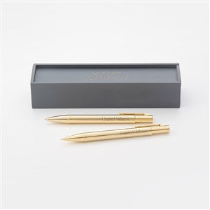 Engraved Reflections Gold Pen and Pencil Set  - 48487