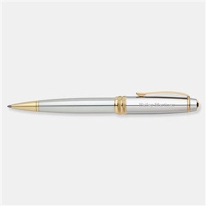 Engraved Cross Bailey Medalist Chrome & 23K Gold Ballpoint Pen   - 49495