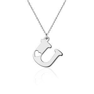 Personalized Initial Cut-Out Heart Necklace