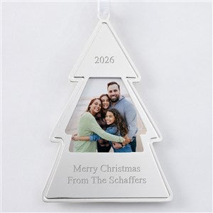 Engraved Silver Tree Picture Frame Ornament - 51320 Engraved Silver Tree Picture Frame Ornament - 51320