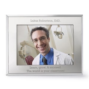 Engraved Silver Stepped Edge 5x7 Picture Frame - 53038 Engraved Silver Stepped Edge 5x7 Picture Frame - 53038
