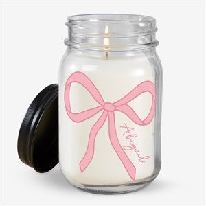 Pink Bow Candle
