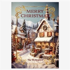 Christmas Village Personalized Holiday Card - 55572D Christmas Village Personalized Holiday Card - 55572D