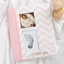 Pink Chevron Personalized Baby Book - 30095