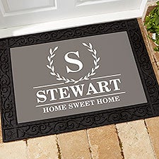 Laurel Wreath Personalized Monogram Doormats - 31282