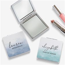 Watercolor Bridesmaid Personalized Compact Mirror - 31603