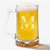 Lavish Groomsmen Wedding Engraved Beer Glasses - 31620