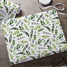 Family Greenery Personalized Wrapping Paper - 31799