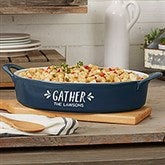 Gather & Gobble Personalized Classic Oval Ceramic Bakeware - 31981