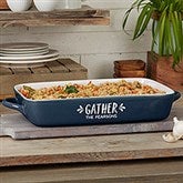 Gather & Gobble Personalized Ceramic Casserole Baking Dish - 31986