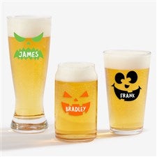 Jack-o'-Lantern Personalized Halloween Beer Glasses - 32124