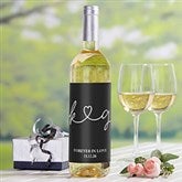 Drawn Together By Love Personalized Wine Bottle Labels - 32370