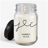 Drawn Together By Love Personalized Farmhouse Candle Jar - 32376