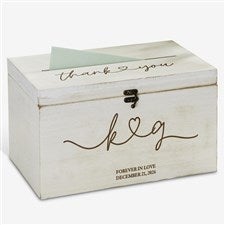 Drawn Together By Love Personalized Wedding Card Box - 32378